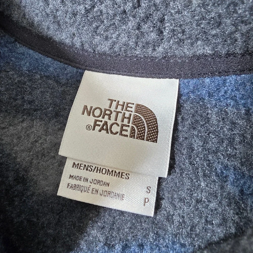 NEW The North Face Gordon Lyons Mens S Pullover Blue Aztec L/S Fleece NF0A3YRB